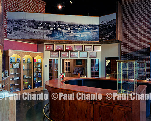 Museum Display Interior Photography Dallas Museums Photographer: Paul Chaplo. This image was shot for an architectural firm and used for marketing. This museum interior was lit with tungsten lighting. PHOTO: 2015 Paul Chaplo, Dallas Museum Photographer.